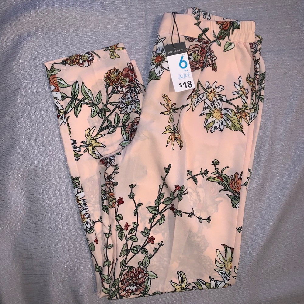 Pink Floral Lightweight Pants